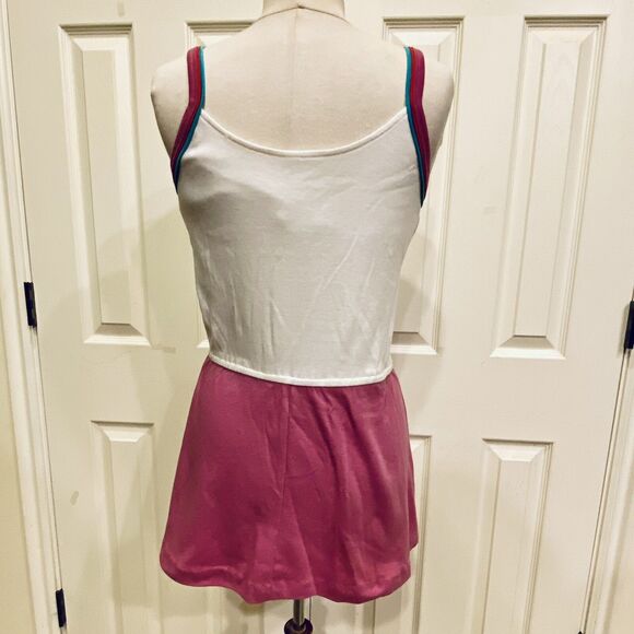 Vintage 1980s RR Tennis Mini Dress Golf Fit n Flare Women’s Athletic Stretch M/L - Picture 4 of 8